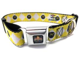 BUCKLE DOWN Yellow Power Ranger Large 13&quot; - 21&quot; Neck Dog Collar - £19.29 GBP