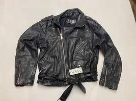 BLL Vintage Leather Motorcycle Jacket Black Armpit/armpit 21&quot; (mc784) - £72.34 GBP