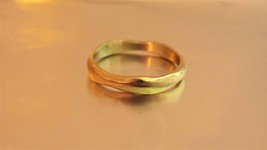 Wedding ring for men/women.UNIQUE handmade 14K solid gold unisex Wedding ring. F - £545.24 GBP