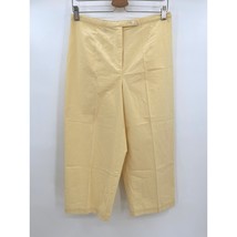 Talbots Capri Pants Sz 10 Yellow White Gingham Straight Leg Cropped Stretch - £18.95 GBP