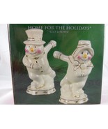 Home For The Holidays Salt Pepper Shaker Set Mr &amp; Mrs Snowman May Stores... - $13.52 CAD
