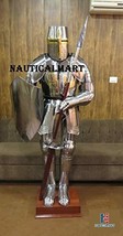 Medieval Knights Templar Suit of Armor Full Size and Fully Wearable Silver - £546.50 GBP