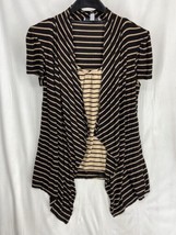 Danny And Nicole Women&#39;s Size 12 Multicolor Cardigan Top Combo Blouse St... - $11.39