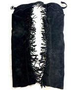 Vintage Talon Batwing Black Leather Chaps With Fringe - €43,06 EUR
