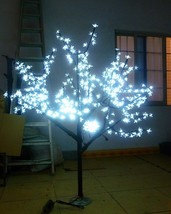 5ft Height LED Artificial Cherry Blossom Tree Light White Color 480pcs LEDs + 48 - £254.94 GBP