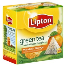 Lipton Pyramid Green Tea Bags - Mandarin Orange - 20 ct - 3 Pack - £14.20 GBP