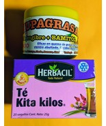 TEA KITA KILOS Herbacil † C/TLANCHALAGUA 25bags/bx &amp; CHUPAGRASA GEL † ME... - £21.78 GBP