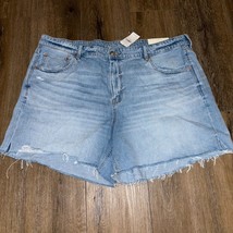 NWT American Eagle Blue Denim Tomgirl Cut Off Shorts Womens Plus Size 20 - £22.56 GBP