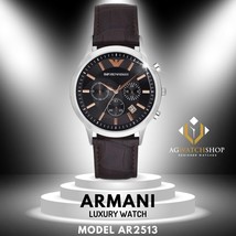 Emporio Armani Men’s Chronograph Quartz Leather Strap Grey Dial 43mm Watch... - $133.34