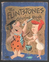 Flintstones Coloring Book 1960- Whitman-Hanna-Barbera-most pages colored-FR/G - $27.06