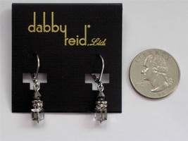 Dabby Reid Heidi Earrings Silver Shimmer Swarovski Crystals HDE 9182S - £11.84 GBP