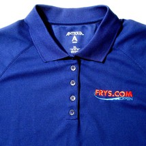 Womens Antigua Frys.com Open PGA Tour Dark Blue Logo Golf Polo Shirt XL - £88.35 GBP