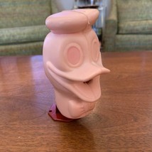Vtg Donald Duck Pencil Sharpener Pink Table Mount Red Base Clean Working... - $32.67