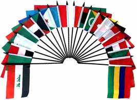 Arab League World Desk Flag SET-20 Polyester 4&quot;x6&quot; Flags - $41.99