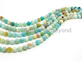 Quality Natural Amazonite beads, 3mm/6mm/8mm/10mm/12mm/14mm, Matte Round - £3.63 GBP+