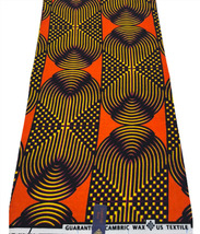 Yellow, Purple, and Dark Blue mix of African Fabric Cambric Wax - £25.80 GBP