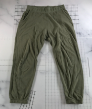 Victoria Sport Joggers Womens Large Olive Green Sweatpants Pockets Elastic Ankle - £10.97 GBP