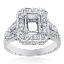 0.90 Carat G-SI1 Diamond Engagement Ring Semi Mount 18k White Gold - £896.58 GBP