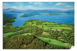 Loch Lomond Golf Club lochlomond Course Hole Aerial View Scotland loch lowman - $24.99+