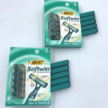 10 Bic Softwin Razors Twin Blade Shavers Aloe & Vitamin E dated 2001 HB - £11.74 GBP