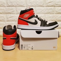 Air Jordan 1 Mid SE Womens Size 12 / Mens Size 10.5 Newprint Crimson DQ6... - £160.24 GBP