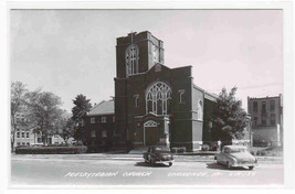 Presbyterian Church Cars Cherokee Iowa 1950s RPPC postcard - $7.87