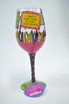 Lolita Hand Painted &quot;Book Club&quot; Love My wine Glass - £15.73 GBP