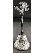 Om Symbol Handle Hand Crafted Bell Antique Brass Look (Meditation-Purifi... - £18.77 GBP