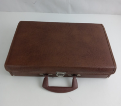 Vintage 30 Cassette Tapes Storage Carrying Case Faux Leather - £15.50 GBP
