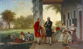 painting  George Washington At Mount Vernon Large    Print Canvas Giclee - £8.88 GBP+