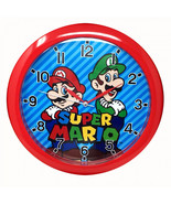 Super Mario Bros. Side by Side 10&quot; Wall Clock Multi-Color - £21.16 GBP