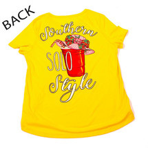 Kim Rogers Yellow Southern Solo Style Womans XL Tee Shirt - £11.89 GBP