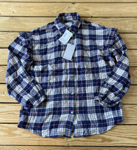 rails NWT $158 women’s willow ruffle button up shirt size XS blue Q11 - £62.37 GBP