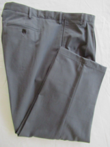 Lands&#39; End pants Tradional Fit 46Tx28 gray pleated chino comfort waist EUC - £13.83 GBP