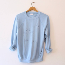 Vintage Kitty Cat Face Sweatshirt Large - £37.12 GBP