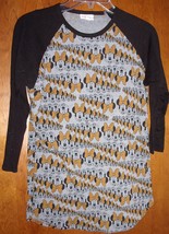 LaLa Roe Gray Black Minie Mouse Top Size XS Never Worn - £10.26 GBP
