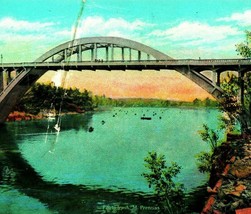 Oregon City Oregon OR Willamette River Bridge UNP Vtg 1920s Postcard - £3.09 GBP