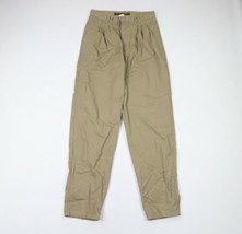 Vtg 90s Streetwear Mens 31x34 Faded Pleated Straight Leg Chinos Chino Pants Tan - £38.89 GBP