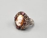 Weinman Brothers 1912 Cameo Ring Sterling Silver Filigree 14K WB 925 Siz... - $145.12