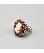 Weinman Brothers 1912 Cameo Ring Sterling Silver Filigree 14K WB 925 Siz... - £115.57 GBP