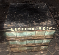 Vintage E. EDELMANN &amp; CO. Chicago Metal Cabinet Organizer Store Display W/ Parts - £102.39 GBP