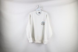 Vintage 90s Mens Large Spell Out Daytona Bike Week Crewneck Sweatshirt White USA - £54.64 GBP