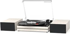 Record Player For Vinyl With External Speakers, Belt-Drive Turntable Wit... - £174.63 GBP
