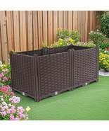 SOGA 2X 80cm Raised Planter Box Vegetable Herb Flower Outdoor Plastic Pl... - $133.50