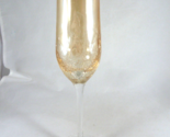 Pier 1 Amber Crackled Golden Luster Champagne Flute Glass New unused - $11.08