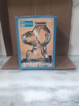 Anchor Hocking-Clear Glass- Snoopy -Peanuts-Penny Bank- w/ box - £19.78 GBP