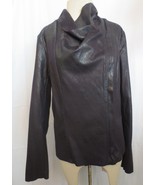 Calvin Klein Women&#39;s Black Faux Suede Long Sleeve Full Zip Jacket Sz M NWT - £58.57 GBP