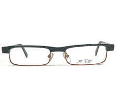 J.F. Rey Eyeglasses Frames J784 459 Black Red Rectangular Full Rim 51-17-140 - £89.94 GBP