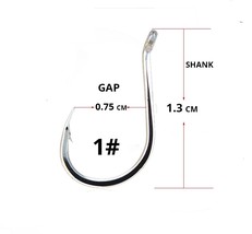 50pcs/ Lot  Fishing Hooks High  Chmical Sharpen Barbed  Hook Tackle Set 5C Point - £37.37 GBP