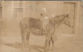 RPPC Young Child on Horse Pony Real Photo Postcard W7 - £7.97 GBP